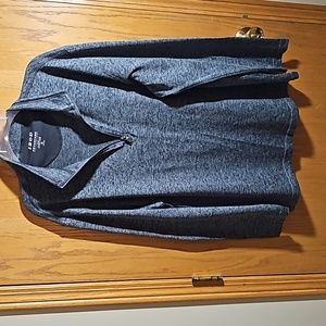 IZOD Advantage Natural Stretch Men's Long Sleeve Grey/Black 3/4 Zip Size XL